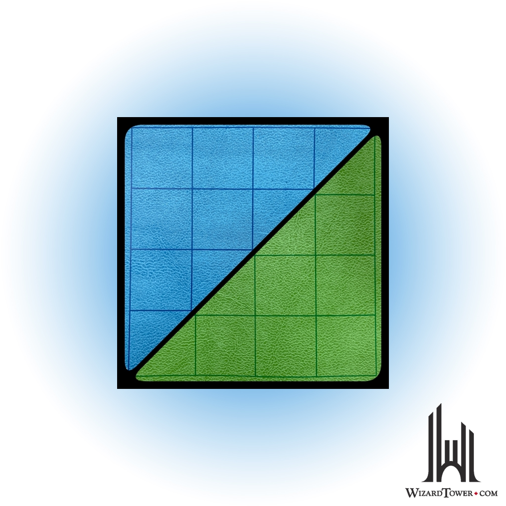 BATTLEMAT 1 SQ REVERSIBLE BLUE - GREEN 26X23.5